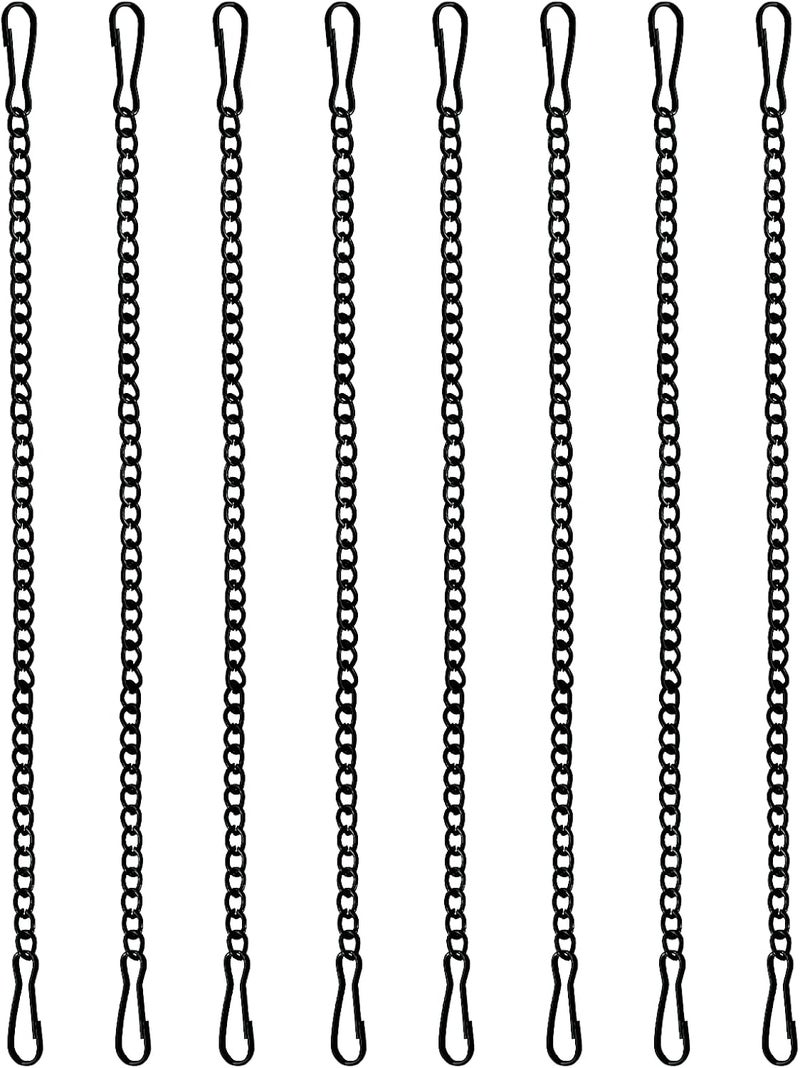 Nexolia 8 Pcs 20 Inch Stained Glass Window Hanging Chain - black Hanging Chain, Window Art Decor, Patio Garden Outdoor Decorative Hanging Glass Panels Chains - Image 1